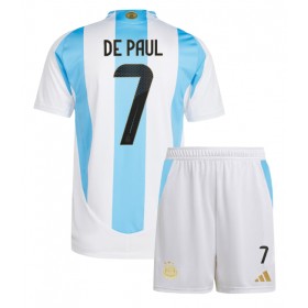 Argentinien Rodrigo De Paul #7 Heimtrikot Copa America 2024 Kurzarm (+ kurze hosen)